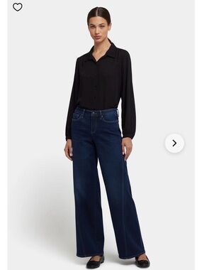 NYDJ Teresa Wide Leg Jeans Size 4 Medium Wash Lift×Tuck Technology